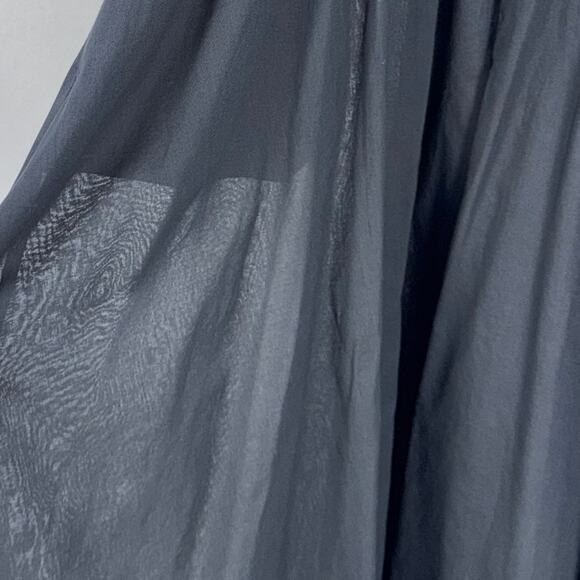 J Crew Women's Smocked Cotton Voile Maxi Dress Medium Black - Picture 10 of 16